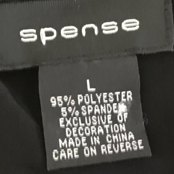 Spense Black Sleeveless Draped Top with Stunning  Medallion Accent - Picture 6 of 6
